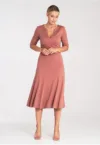 Rochie formala -  model M1033 - viscoza - roz -