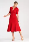 Rochie formala -  rosie - M1033 - viscoza -