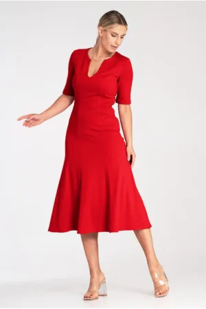 Rochie formala - rosie - M1033 - viscoza -