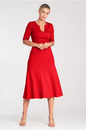 Rochie formala - rosie - viscoza -