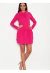Rochie  fusta evazata - maneca lunga - reglabila - bumbac 95% elastan 5%