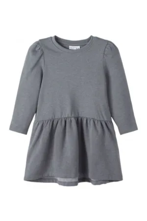 Rochie hanorac fete gri - bumbac/poliester -