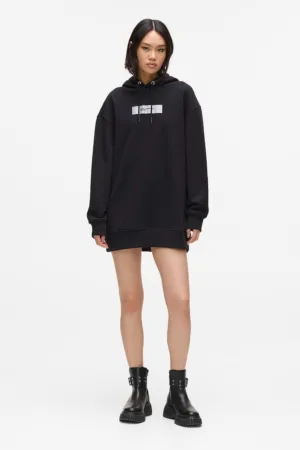 Rochie-hanorac scurta cu imprimeu logo