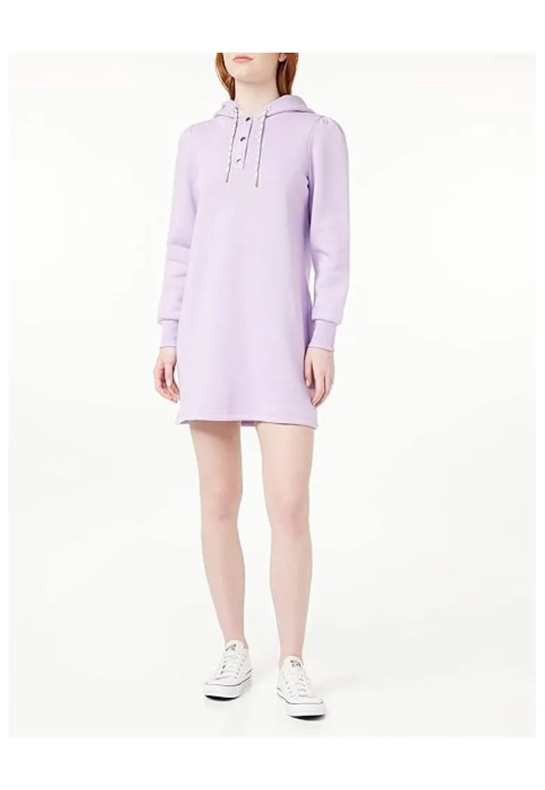 Rochie-hanorac scurta cu imprimeu uni Osweet -