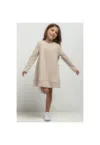 Rochie in de A cu maneca lunga MMD36 - bej deschis