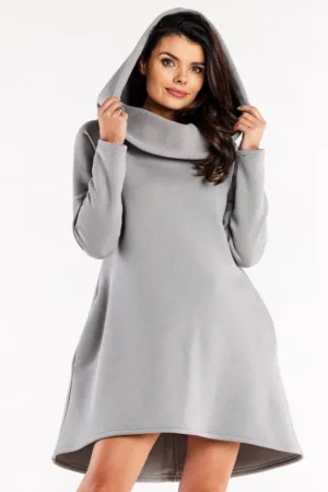 Rochie lejera - cu buzunare si gluga