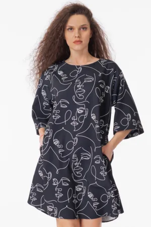 Rochie lejera cu maneci medii