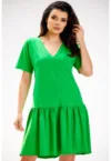 Rochie lejera - cu maneci scurte si volane