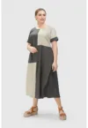 Rochie lejera cu model colorblock