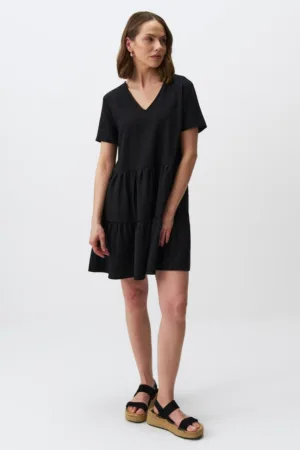 Rochie lejera cu model stratificat