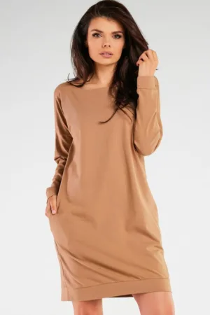 Rochie lejera de bumbac - cu maneci lungi