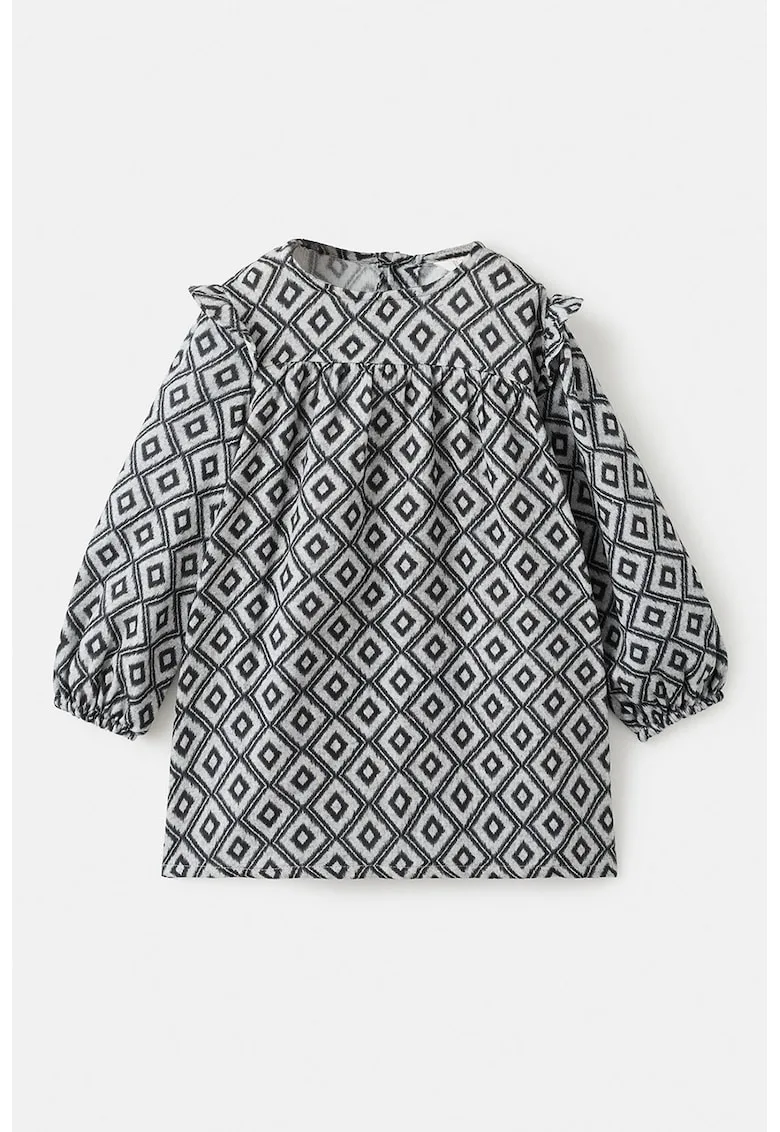 Rochie lejera din bumbac cu model geometric