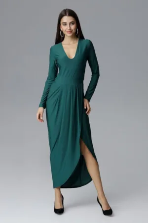 Rochie lunga - 126214 - Verde