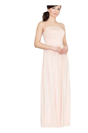 Rochie lunga - Poliester/Elastan - Roz