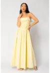 Rochie lunga cu bretele Light Yellow 17840