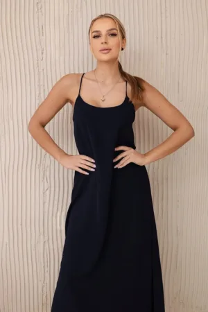 Rochie lunga cu bretele inguste -