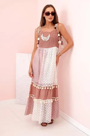 Rochie lunga cu canafi -