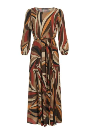 Rochie lunga cu cordon in talie