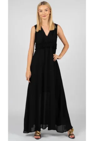 Rochie lunga cu decolteu in V - 36