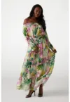 Rochie lunga cu design floral