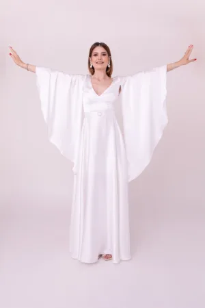Rochie lunga cu maneci clopot The One