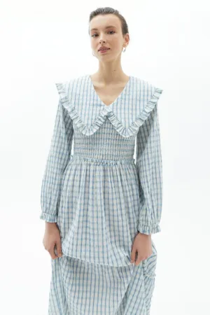 Rochie lunga cu model in carouri Papykpoti