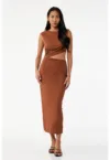 Rochie lunga cu model uni