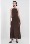 Rochie lunga cu model uni - fara maneci