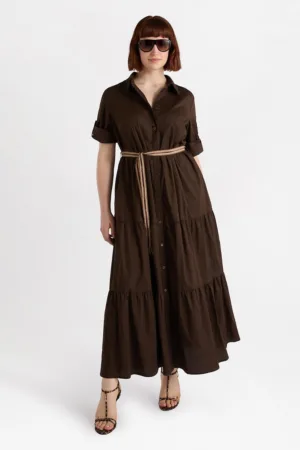 Rochie lunga cu nasturi