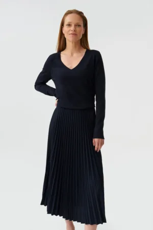 Rochie lunga cu pliuri