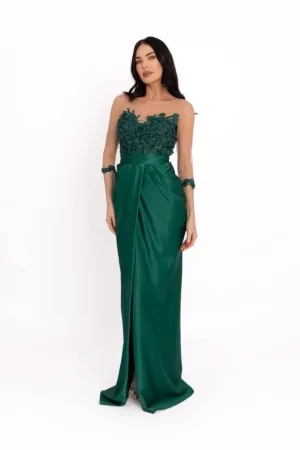 Rochie lunga de satin
