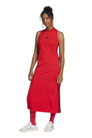 Rochie lunga din amestec de bumbac cu slit lateral