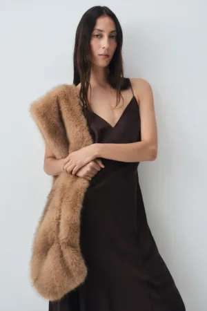 Rochie lunga din amestec de matase