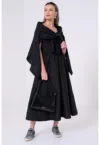 Rochie lunga evazata cu buzunare laterale