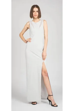 Rochie lunga fara maneci cu slit lateral - 34