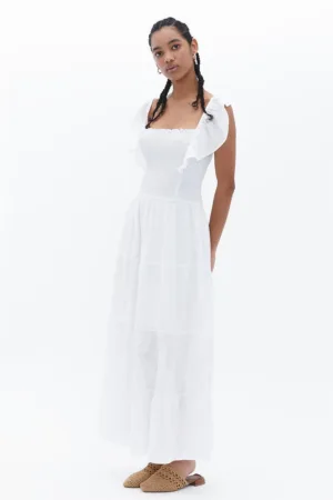 Rochie lunga stratificata cu segment elastic