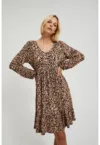 Rochie maro cu imprimeu animalier