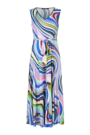 Rochie max din viscoza cu imprimeu abstract