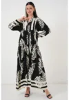 Rochie maxi HiCCUP BDART - decolteu in V - captusita - textil