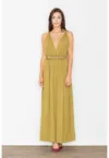 Rochie maxi  M483 - verde - viscoza