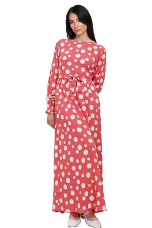 Rochie maxi -  Tricot - Roz aprins -