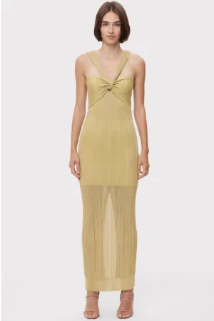 Rochie maxi cu aspect metalizat - prevazuta cu o dublura mini