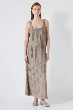Rochie maxi cu aspect texturat