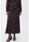 Rochie maxi cu croiala dreapta si model floral