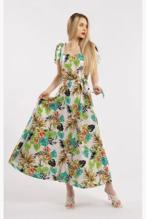Rochie maxi cu croiala in A si model