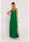 Rochie maxi cu decolteu adanc la spate -  Verde -
