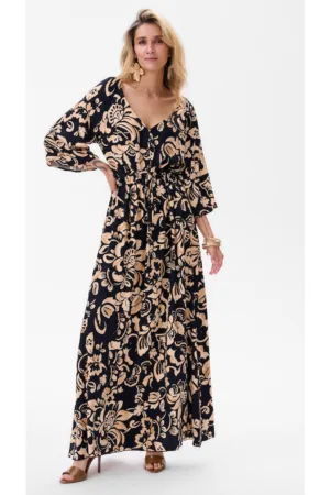 Rochie maxi cu decolteu in V adanc Frida 2