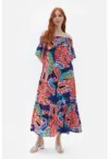 Rochie maxi cu decolteu pe umeri