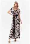 Rochie maxi cu detalii incrucisate pe spate Holdi