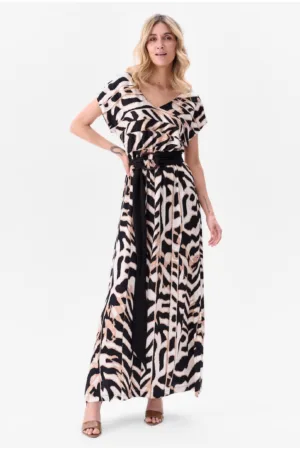 Rochie maxi cu detalii incrucisate pe spate Holdi